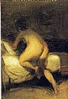 Edward Hopper Canvas Paintings - Nude Crawling Into Bed